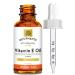 Natural Vitamin E Oil for Skin Hair and Nail Health Premium Vitamin E Oil with Nourishing D-Alpha Tocopherol 28 500 IU Non-GMO and Paraben-Free 1 Fl Oz/30 ml
