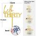 30th Birthday Cake Toppers for Women Gold Hello Thirty Cake Topper Acrylic 30th Birthday Cake Decorations - Buy Online on GoSupps.com