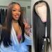 Straight Lace Front Wigs Human Hair 13x4 HD Lace Front Wigs Human Hair Pre Plucked 180% Density with Baby Hair Brazilian Virgin Human Hair Lace Front Wigs for Black Woman Natural Color 24 Inch 24 Inch Natural Straight