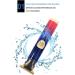 Dous Embossed Hair Clippers | Professional T9 Mens T-Hair Clippers | Embossed Mustache Trimming and Detailing T-Hair Trimmer with 4 Guide Comb Blue Red - Buy Online on GoSupps.com