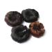 2 Pcs Dark Brown Synthetic Hair Bun Clips for Baby Girls - Chignon Donut Bun & Ponytail Wig Hairpiece - Buy Online on GoSupps.com