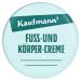 Kaufmann's foot and body cream makes your feet smooth and smooth.It also protects the skin from drying out and forms a pleasant protective film 1x 50 ml