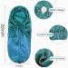 Ladaypoa 2-Piece Long Satin Hair Hood - Silk Sleeping Cap for Long Curly Hair Protection | Extra Big Satin Hat for Women - Black & Peacock Blue - Buy Online on GoSupps.com