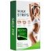 Nopunzel Wax Strip Hair Removal for Face Legs Brazilian Arms Underarm Bikini, Facial & Body Wax Strips For Men & Women At Home Waxing Kit Contains 80 Wax Strips (3 Sizes) + 8 Calming Oil Wipes