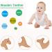 Wendysun 10pcs Cartoon Wood Teether - Natural Animal Sun Shape Baby Teething Beech Teether DIY Pendant Toy - Buy Online on GoSupps.com