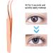 Eyelash Applicator Tool DIY Rose Gold Curved Lash Tweezer for Easy Lashes Application and Removal - Buy Online on GoSupps.com