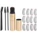 Eyebrow Stamping Kit Double Heads 2 Brushes 12 Stencils Clipper Eyebrow Makeup Powder Kit 3.6g Medium Brown Light Brown - Buy Online on GoSupps.com