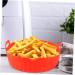 GRIRIW Air Fryer Pan Silicone Baking Pan Square Handle Design Silicone Liner Non Stick to Rotate Fried Fish Red 23X20X8CM - Buy Online on GoSupps.com