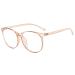 Window glass glasses Women Stomping gaming glasses Computer-and-fatigue blue light filter glasses glasses without strength large Khaki unit size
