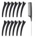 12pcs Hair Sectioning Clips + 1pcs Professional Anti-static Metal Tail Hair Comb Makeup Hairdresser Clips for Styling of Women Girls Hairdressing Salon Tool Set
