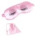 Silk Eye Sleep Mask Soft Sleeping Mask with Elastic Strap Blindfold Comfort Eye Shade Cover for Kids Girl Women Men A1-pink