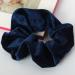 XXL Velour Velvet Hair Tie - Blue Ponytail Holder & Hairband Scrunchie for All Hair Types | Shop Internationally - Buy Online on GoSupps.com