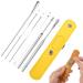 Ear Cleaning Tool Ear Pick Earwax Removal Kit Ear Cleansing Tool Set Ear Curette Ear Wax Remover Tool for Adult Kid Families Friends Frifer Yellow