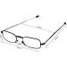 Buy Foldable Black Reading Glasses for Men & Women | +2.5 Metal Frame Anti-Fatigue Optics | Compact & Lightweight | Includes Pocket Case - Buy Online on GoSupps.com