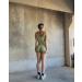 OQQ Women's High Waist 3 Piece Workout Shorts Set | Butt Lifting & Tummy Control | Ruched Booty Yoga Pants | Black Grey Avocado Green - Large - Buy Online on GoSupps.com