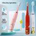 Buy Sonic Toothbrush for Kids - Cartoon Design 6 Extra Soft Brush Heads Adjustable Speed (Yellow) - Best International Shipping - Buy Online on GoSupps.com