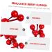 HOMSFOU 25 Pcs Artificial Berry Cuttings Christmas Holly Berry Red Berries Decoration Artificial Red Berry Stems Branches Christmas Berry Branches Red Cherry Foam Flower Arrangements Red 50X5.5CM - Buy Online on GoSupps.com