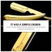 Lurrose Engraved Razor Holder - Manual Galvanized Handle for Bortschneider Straight Razor & Shaver - Rustproof Steel Stylish Gold Finish | International Shipping - Buy Online on GoSupps.com