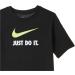 Nike Sportswear Boys Just Do It T-Shirt - Black/Volt (Medium) - Buy Online on GoSupps.com