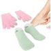 Qukaim Hydrating Gel Gloves Socks Hydrating Green Moisturizing Gel Socks & Pink Gel Gloves Set for Touch Screen Reusable Softening Repair of Dry Skin Care for Hands and Feet - Buy Online on GoSupps.com