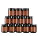 PANENDIANO Amber Glass 12 pieces Empty glass containers for lotion cream mini candles cosmetics Brown 100ml