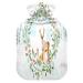 Christmas Deer in the Forest hot water bottle with soft fleece cover 2 litre hot water bag for hot and cold compresses