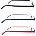 MMOWW 3-Pack Reading Glasses for Men & Women - Ultra-Bright TR90 Half-Frame with Case (Black Blue Red - 1.0X) | International Shipping - Buy Online on GoSupps.com