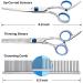 Elfirly Dog Grooming Scissors Set with Safety Round Tip (2 Pack - Curved Scissors Thinning Shears for Grooming) Pet Grooming Shears with Grooming Comb for Dogs and Cats Blue - Buy Online on GoSupps.com