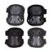 Bargain Crusader Military Tactical Knee Pad Elbow Pad Set Airsoft Knee Elbow Protective Pads Combat Paintball Skate Outdoor Sports Safety Guard Gear (X-Shape Black)