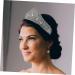 Bridal Crown Rhinestone Barrette Wedding Headdress Women Masquerade Headband Crystal Hair Hoops Bridal Forehead Headpiece Rhinestone Hair Accessory White Alloy Prom Hairpin Bride 16.5x11cm White - Buy Online on GoSupps.com