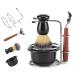 HERCHR 4-piece shaving set Manual razor + stainless steel stand holder + brush + bowl set