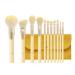 11 Wooden Handle Makeup Brushes Little Pudding Makeup Brushes Set Beauty Tools Makeup Brush With Storage Bag yellow 3