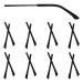 Wllhyf 8 pairs of spare hangers for glasses non-slip glasses arm covers silicone end tips ear cushions hose sleeve soft comfortable glasses pods for thin metal glasses