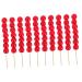 Warmhm 10 Pcs Simulated Candied Haws Snacks Fruit Toy Chinese New Year Party Favor Artificial Candy Sugar Coated Haws Toy Candied Preserved Haws Toys Foam Chinese Style Hawthorn Toddler
