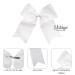 White Jumbo Bow Clip with Tails - Elegant Hair Accessory for Women - Buy Online on GoSupps.com