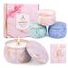 Soy Candles Gifts for Women Aromatherapy Candle Set 4 Pack 4.4oz Lavender Vanilla Lemon Fig Candle for Home Scented 120H Burning Christmas Birthday Holiday Valentines Day Presents Small Gifts