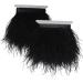 2 Yards Black Ostrich Feathers Fringe Trim Ribbon for Sewing & Crafts - 3-4 inch Width - Buy Online on GoSupps.com