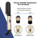 Beard Straightener for Men - Heated Ionic Comb & Styling Brush | Gold Color Gift for Him - Buy Online on GoSupps.com