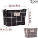 Shop Multifunctional Canvas Makeup Bag Set - 2 Portable Cosmetic Bags for Travel Office & School - Black/Gray Checkered - Buy Online on GoSupps.com