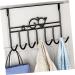 Hohopeti 7 Door Hook Rustic Coat Hooks Kitchen Cabinet Decor Iron Hook Coat Racks Hanging Storage Rack Office 42X22CM Black - Buy Online on GoSupps.com