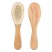 Soft Natural Goat Baby Hair Brush and Infant Head Massage Comb with Wooden Handle - Buy Online on GoSupps.com