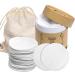 Yusat reusable make-up remover pads bamboo washable cotton round with cotton laundry bag and round box for storage 20 pieces