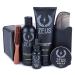 ZEUS Premium Beard Care Kit Complete Grooming Set Beard Wash Combo Beard Oil & Balm Beard Brush & Comb (Sandalwood)