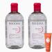 Bioderma sensibio H2O micellar solution for sensitive skin 2x 500 ml i cleaning water and make-up remover i strengthening the skin barrier I skin moisture I with pharmace