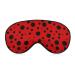 Ladybug Black Spots Sleep Mask for Women Adjustable Sleeping Eye Shades Cover with Elastic Strap