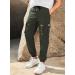 Elegancity Men's Cargo Trousers - Casual Jogger Work Pants with Pockets | Regular Fit Sweatpants for Sports Bottoms (Size 38-46, 34, Green) - Buy Online on GoSupps.com