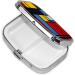 Shop Stylish Red Yellow Blue Black Printed Square Pill Box - Portable Travel Medicine Organizer - Buy Online on GoSupps.com