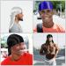 ASKNOTO 6-Piece Silky Durag Headwraps Pack for Men and Women - Long Tail, Wide Straps - 6 Colors - Buy Online on GoSupps.com