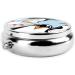 Cute Penguins Mini Round Pill Box - 3 Compartment Travel Organizer for Medicine & Vitamins - Buy Online on GoSupps.com