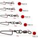 Sougayilang Fishing Rolling Swivel with Coast Lock Snap Stainless Steel Black Nickel Fish Swivels Line Connector Type A (30 PCS) 1/0-100lbs - Buy Online on GoSupps.com